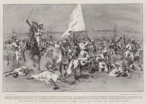 De Slag bij Omdurman, 2 september 1898, de eerste aanval van de Derwisjen